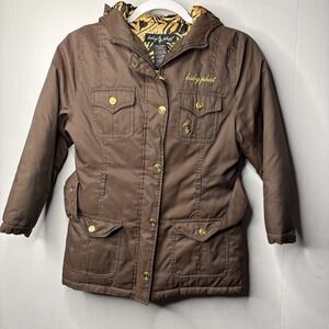 BABY PHAT GIRLZ BROWN PARKA PRINT LINING SIZE 6X